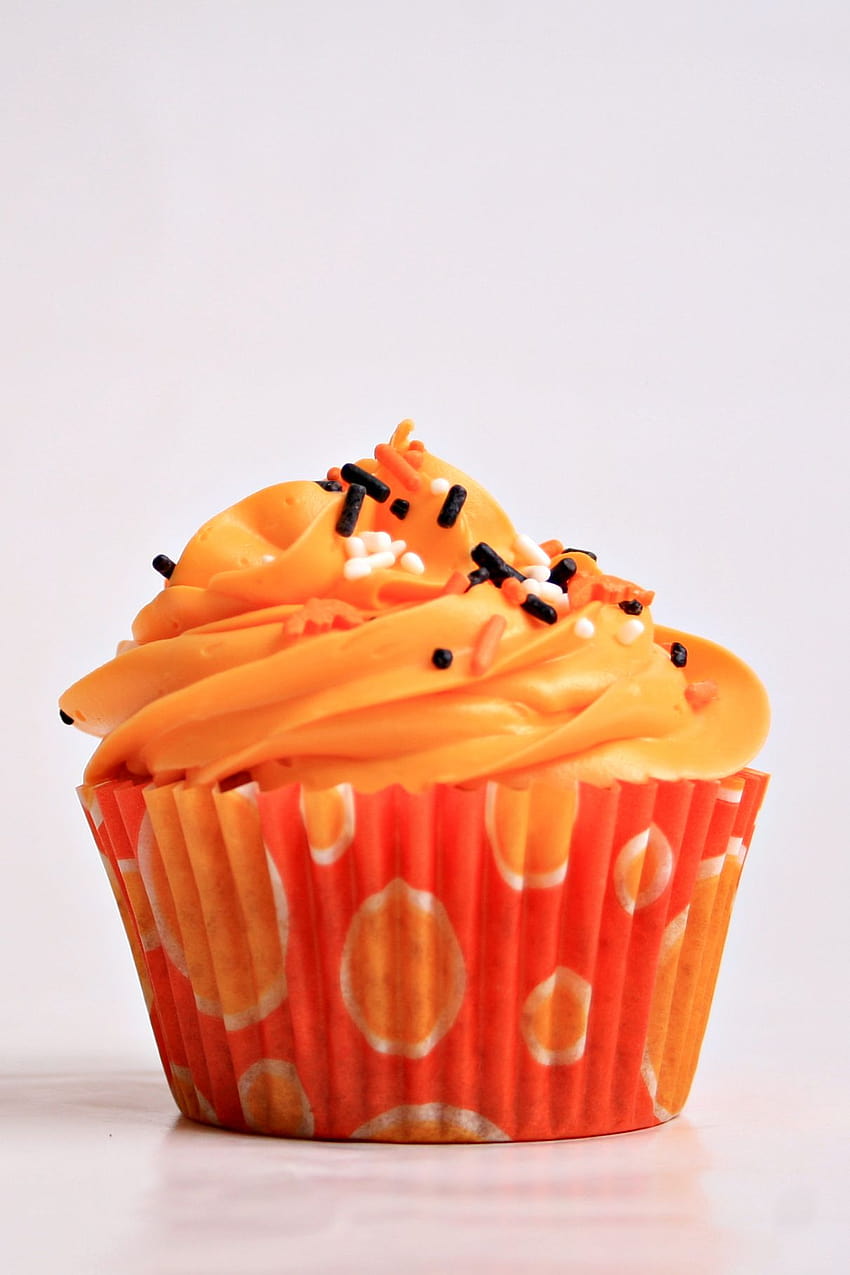 Orange Cupcake, cupcake halloween HD phone wallpaper
