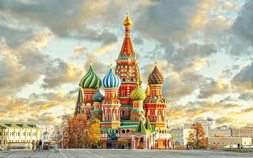모스크바 러시아 관광지의 붉은 광장 광장 HD 월페이퍼