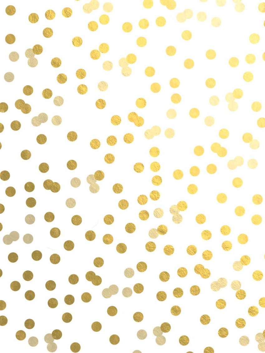 Gold Polka Dot HD phone wallpaper