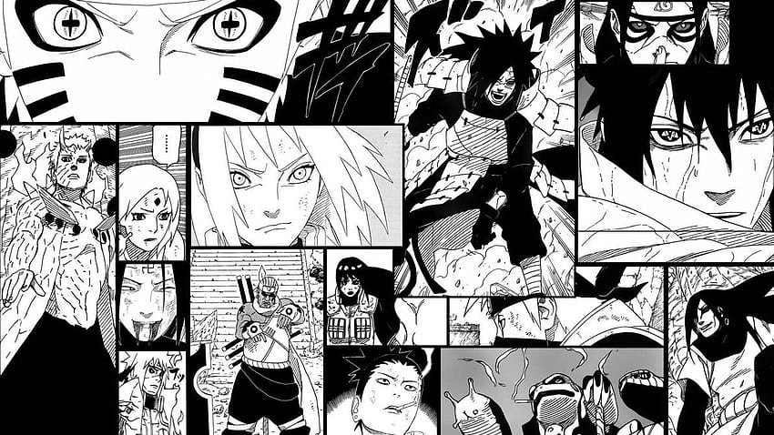 Naruto, pagina del manga Sfondo HD