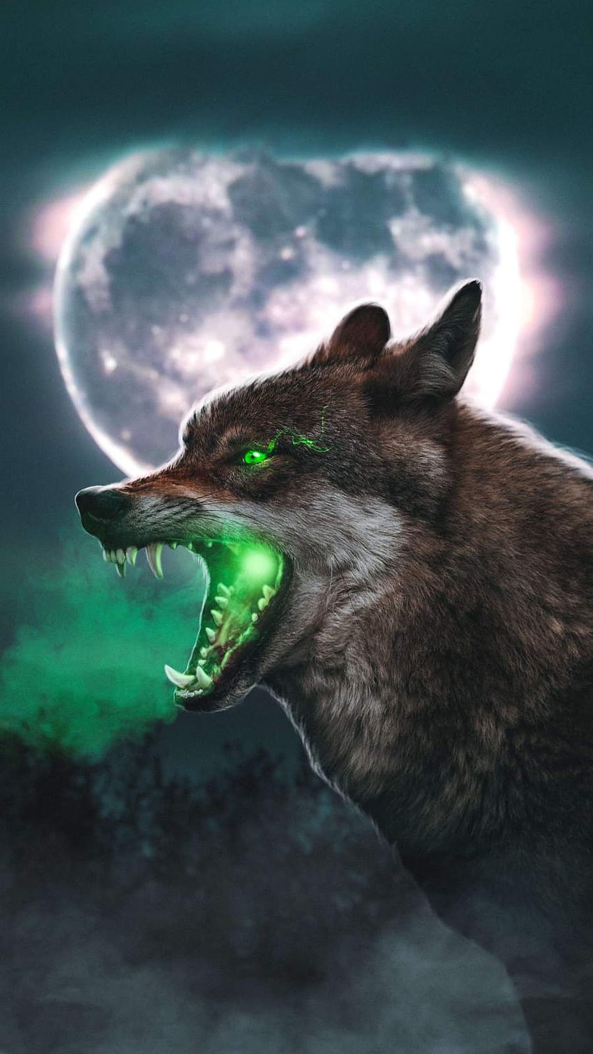 El lobo iPhone, anime lobo iphone fondo de pantalla del teléfono