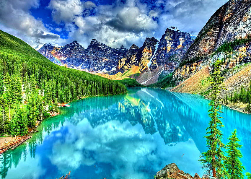 amazing landscape ,natural landscape,nature,mountain,mountainous landforms,reflection HD wallpaper