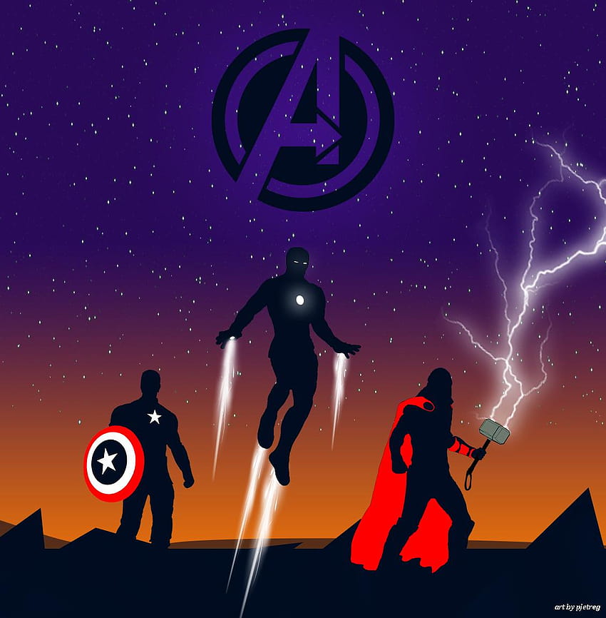 Trzech najlepszych Avengersów: marvelstudios, trio avengers Tapeta na telefon HD