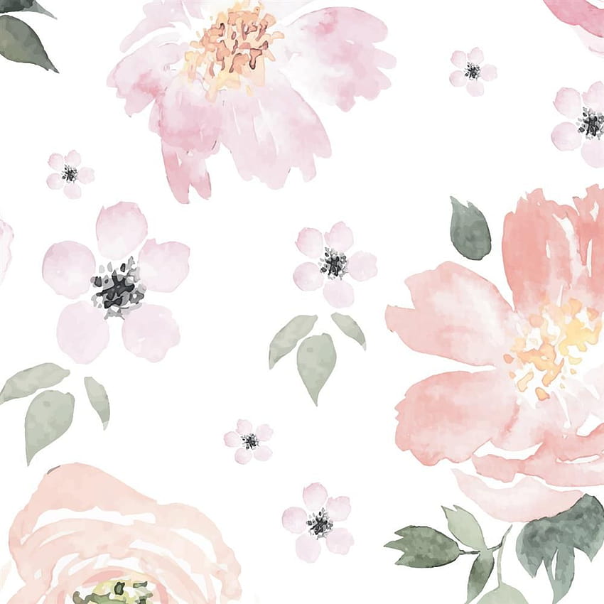 Anewall Pretty In Pink Modern Classic Pastel Floral, pastel minimalist floral HD phone wallpaper