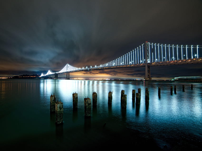 San Francisco Bay Bridge [5120×3840] : HD wallpaper