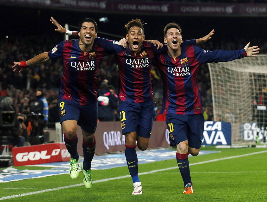 Messi Suarez Neymar, messi neymar HD wallpaper