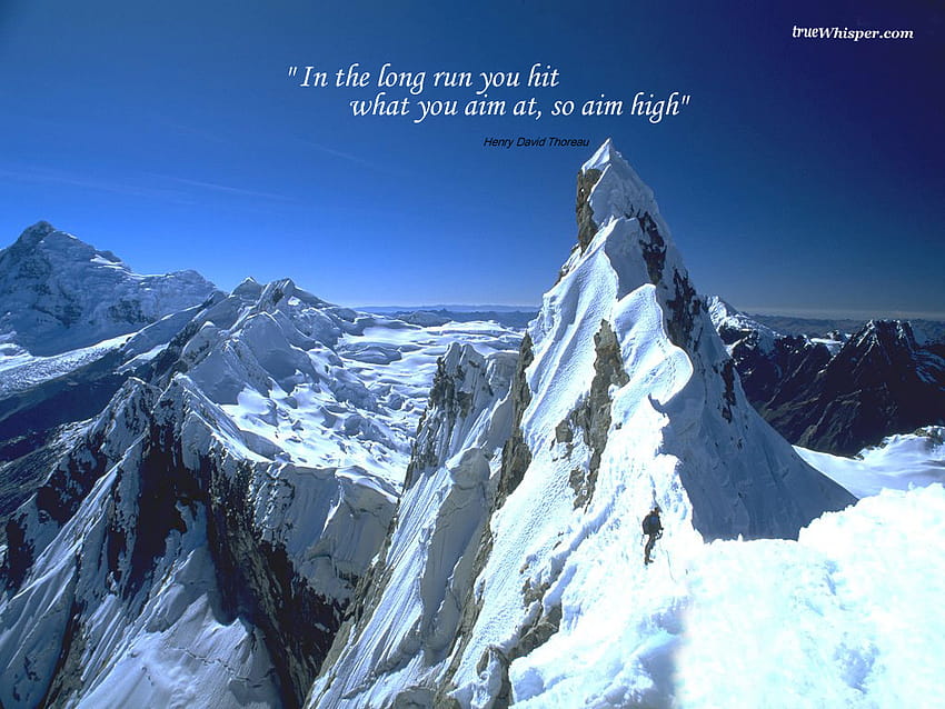 Motivational on Aim High: Quote By Henry David thoreau HD wallpaper