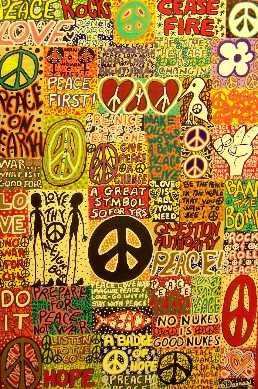 ☯☮ॐ American Hippie Bohemian Psychedelic Art Pattern, arte hippie Sfondo del telefono HD