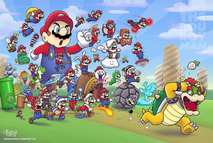 Epischer Mario, fetter Mario HD-Hintergrundbild