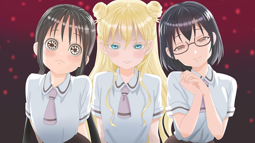 : Asobi Asobase, anime, school girls, three, Hanako Honda, olivia ...