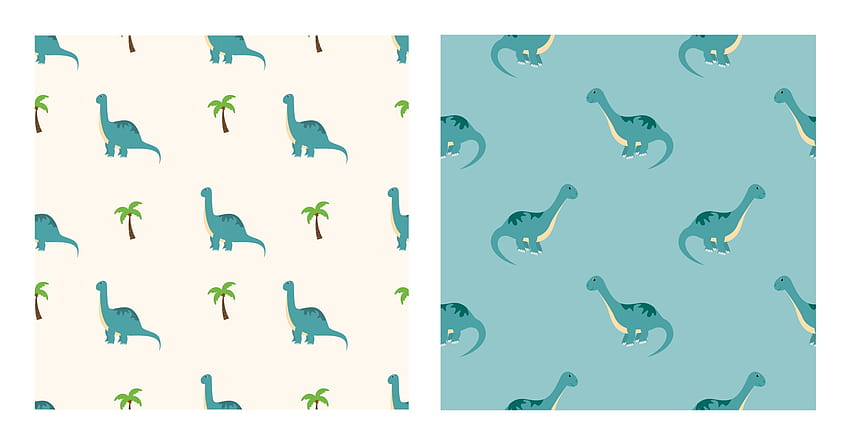Cute Cartoon Characters Diplodocus Dinosaurs With Seamless Pattern To Background, Posters, or Banner Template. Vector Illustration 2372741 Vector Art at Vecteezy HD wallpaper