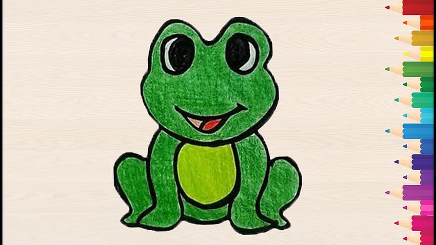 Cómo dibujar una rana para niños dibujo fácil fondo de pantalla