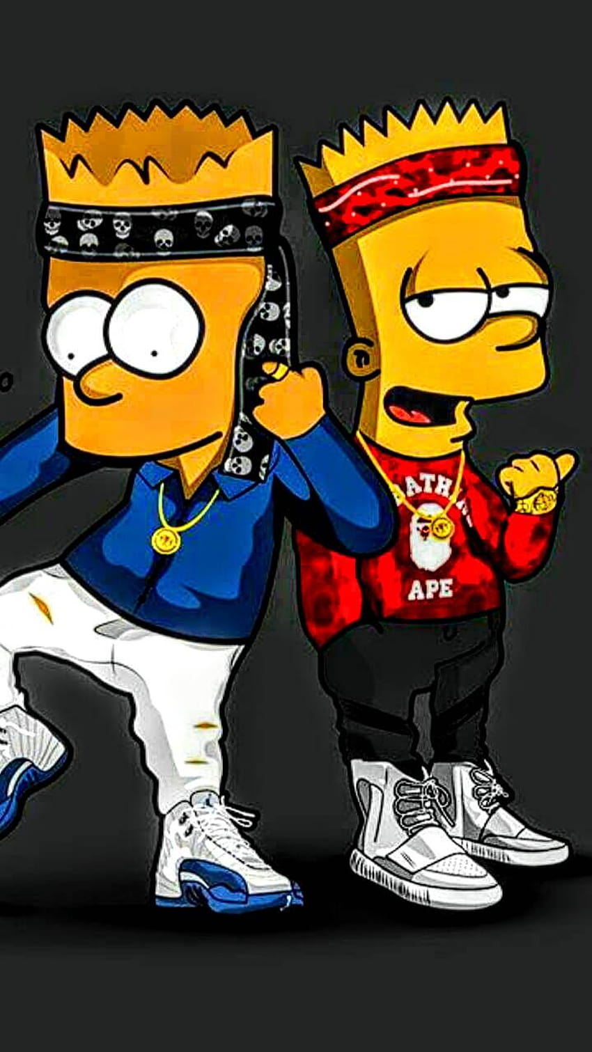 Dope Bart Simpson on Dog, bart simpson gucci HD phone wallpaper