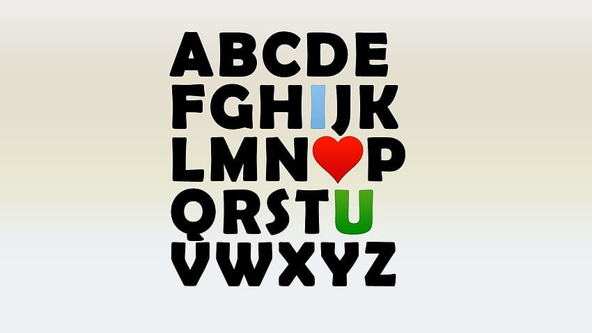 1920x1080 I Love U Alphabet PC and Mac, u letter HD wallpaper