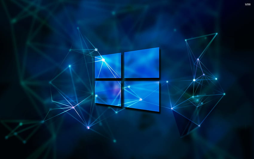 Haga clic para ver Windows 10, Windows 10 azul fondo de pantalla