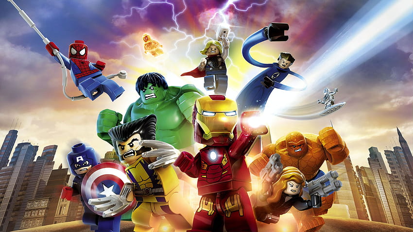 LEGO Marvel Super Heroes, superhéroes, s y vengadores lego fondo de pantalla