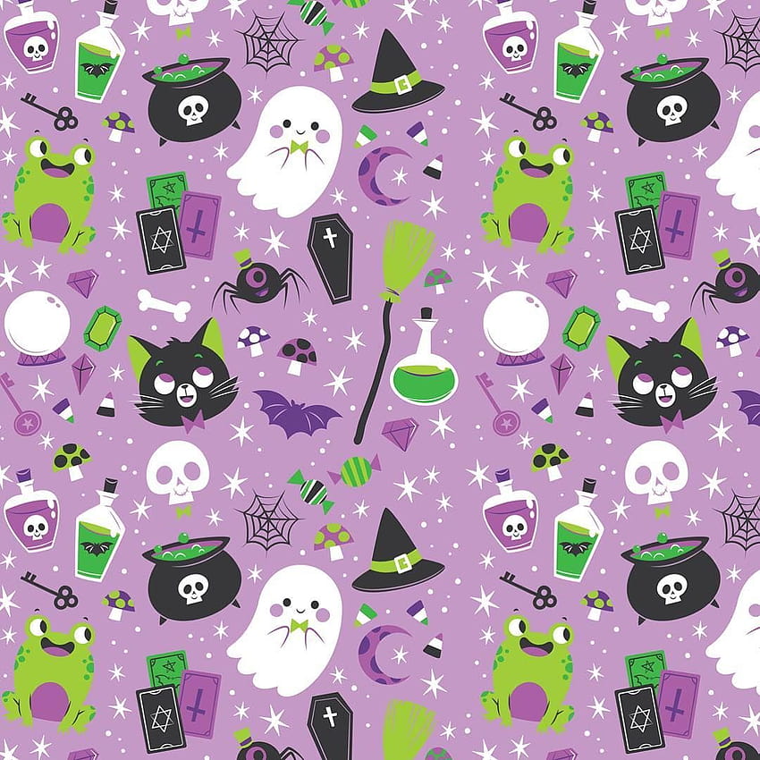 Purple Cute Halloween posted by Sarah Thompson, cute spooky HD phone wallpaper