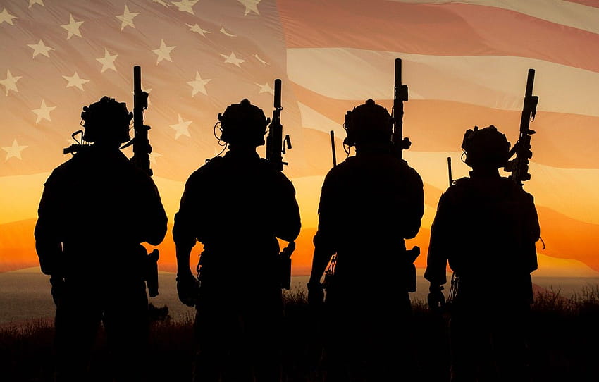 ejército, bandera, soldados, EE. UU. ... goodfon, ejército americano fondo de pantalla