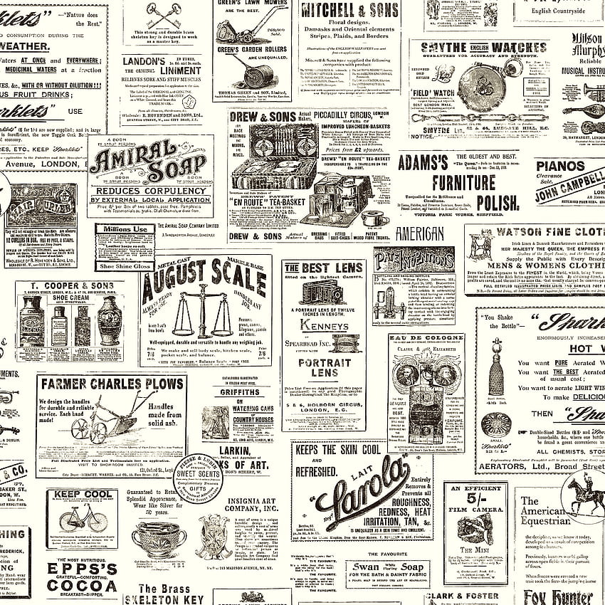 Chesapeake Adamstown Cream Vintage Newspaper, stara gazeta Tapeta na telefon HD