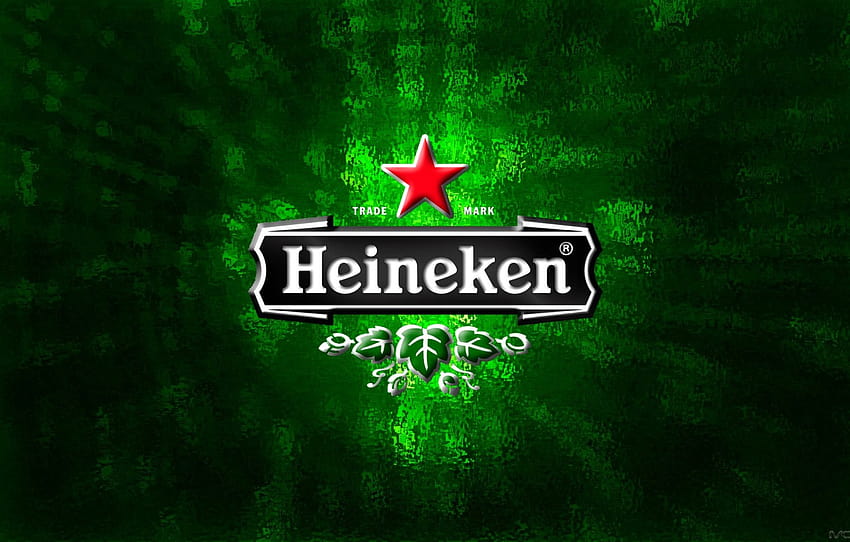 fond, vert, étoile, bière, logo, vert, logo, étoile, heineken, fon, bière, heineken , section разное, logo de la bière Fond d'écran HD