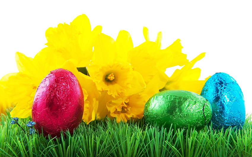 Color Easter Eggs, easter symbols HD wallpaper