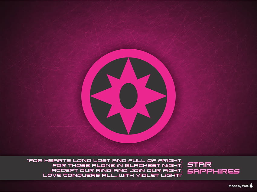 Juramento da Tropa dos Lanternas Rosa, anel de poder de safira estrela papel de parede HD