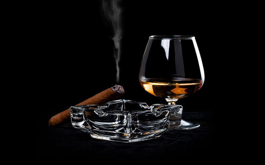drinking cigar alcohol HD wallpaper