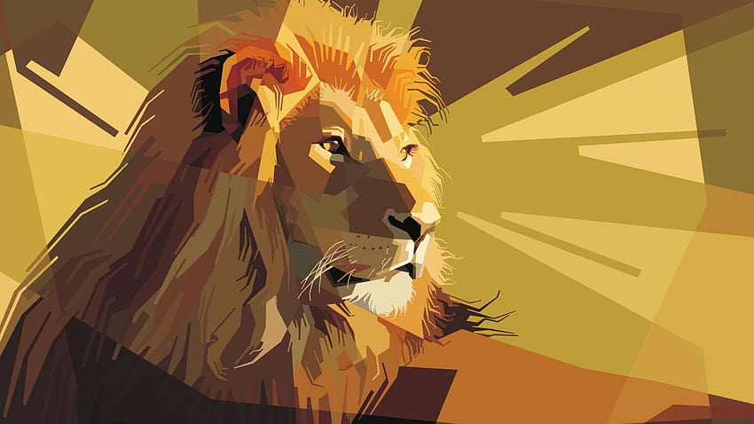 Digital drawing of a lion male 1280x720u, lion drawing HD wallpaper