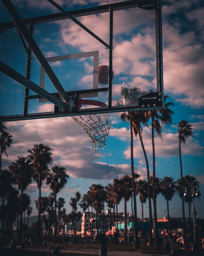 Basketballstrand, Basketball am Strand HD-Handy-Hintergrundbild