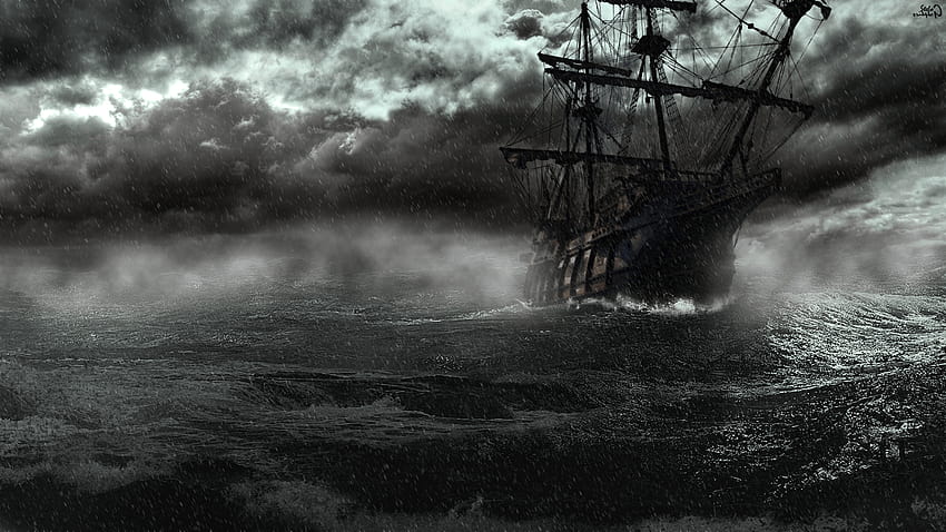 Die schwarze Perle, Schiff, schwarzes Perlenschiff HD-Hintergrundbild