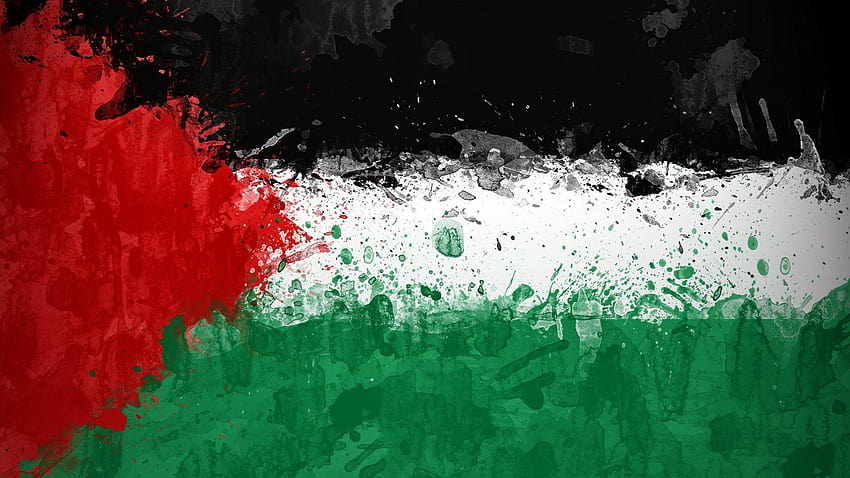 パレスチナ パレスチナの旗をペイントし、パレスチナを救う 高画質の壁紙