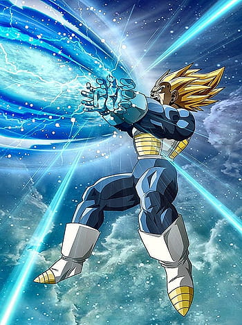 Download Vegeta prepares his most powerful attack, the Final Flash, in this  still from the classic anime series, Dragon Ball Z. Wallpaper