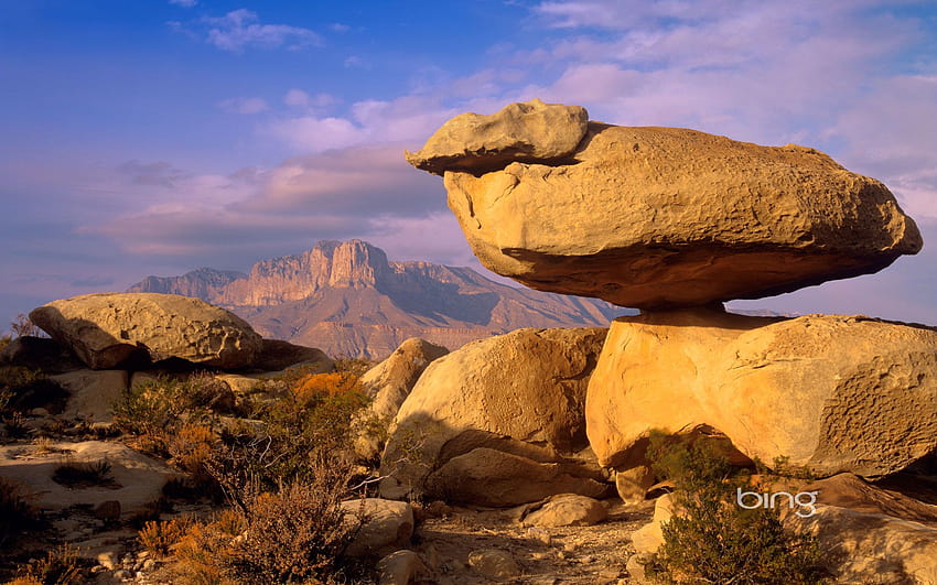 rochers équilibrés dans le parc national de la montagne guadalupe au texas [1920x1200] pour votre, mobile et tablette, multi roches Fond d'écran HD