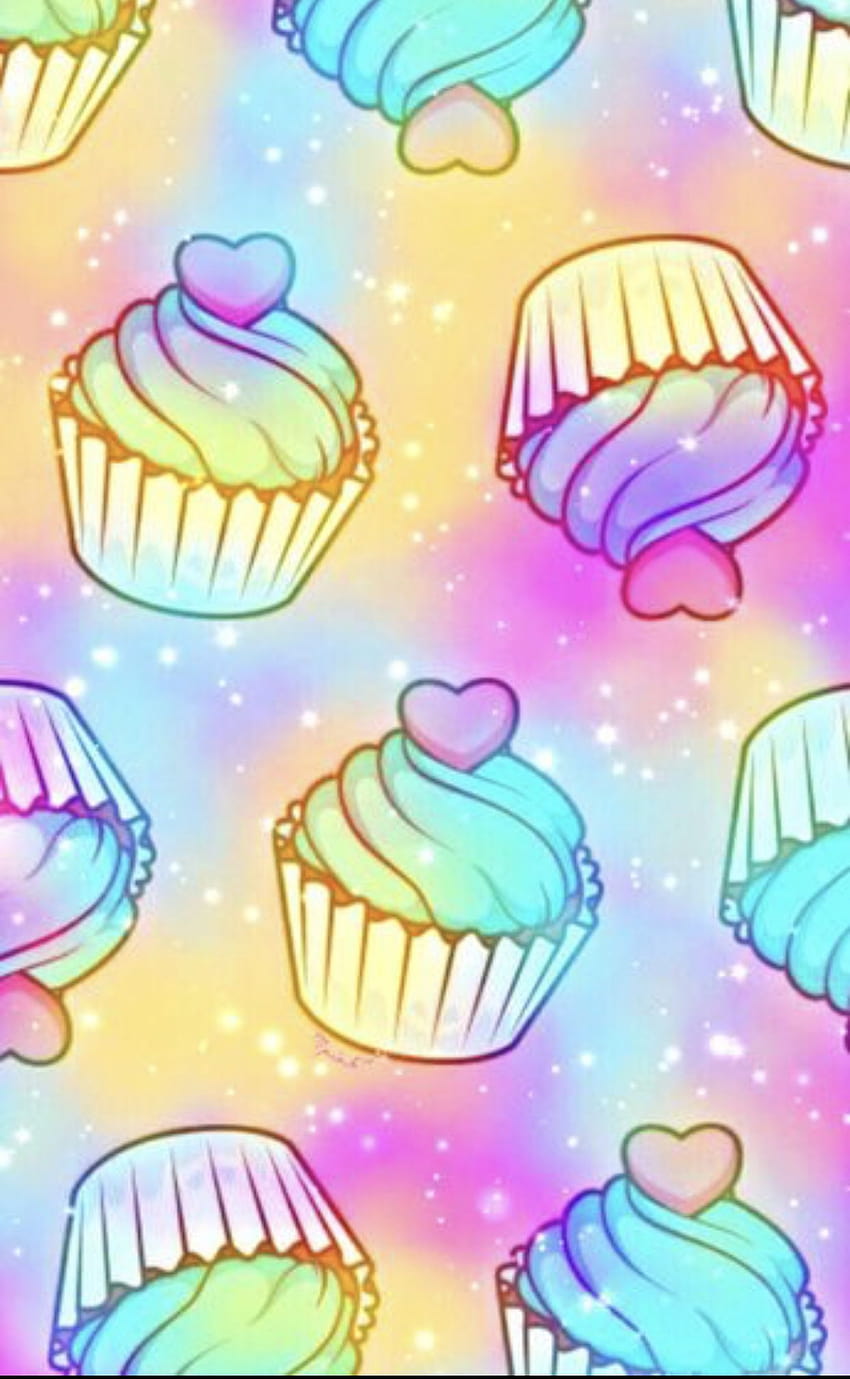 Cute cupcakes, kawaii cake HD phone wallpaper