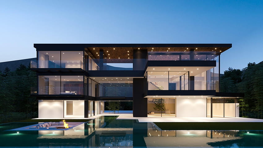 2560x1440 Modern Architecture, House, Mansion, modern mansion HD wallpaper