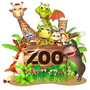 Zoo cartoon HD wallpapers | Pxfuel