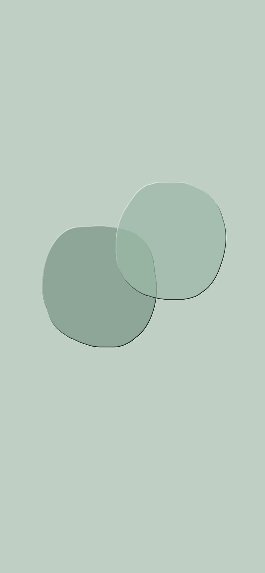 35 Estética verde salvia: s abstractos modernos iPhone, círculo verde fondo de pantalla del teléfono