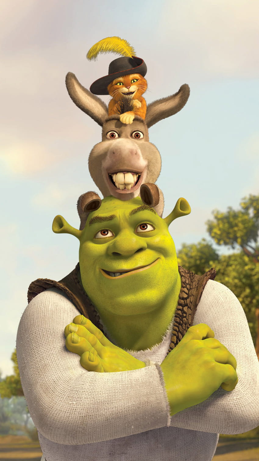 Shrek Donkey Puss In Boots for iPhone 6 Plus, donkey shrek iphone 6 HD phone wallpaper