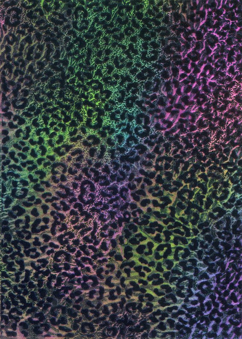 Animal Print Rainbow Leopard, neon leopard HD phone wallpaper