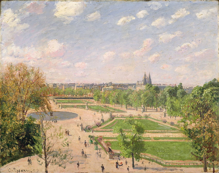 Parigi Francia Camille Pissarro, Il giardino di 3755x2968, primavera francia Sfondo HD