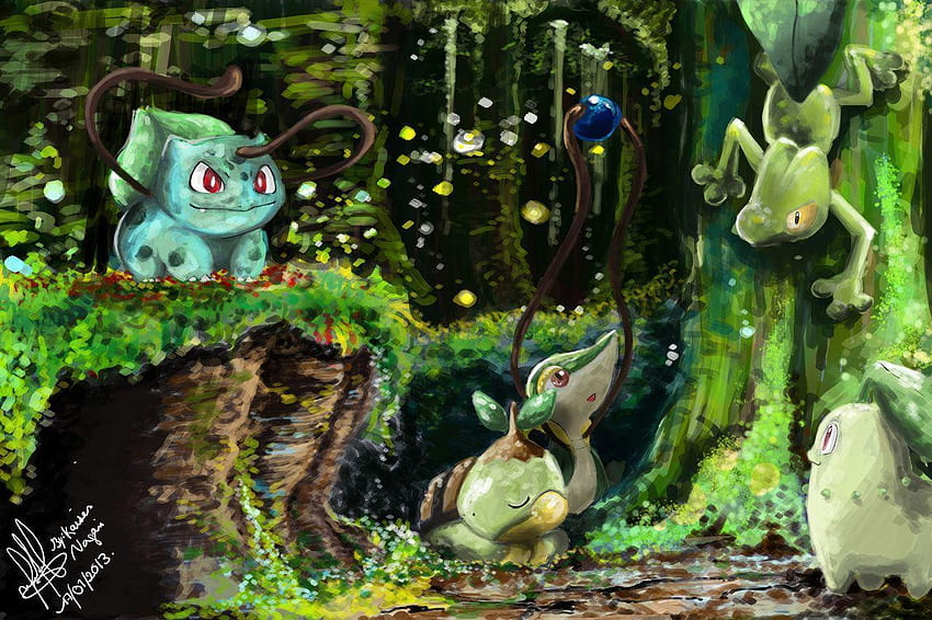 grass pokemon HD wallpaper