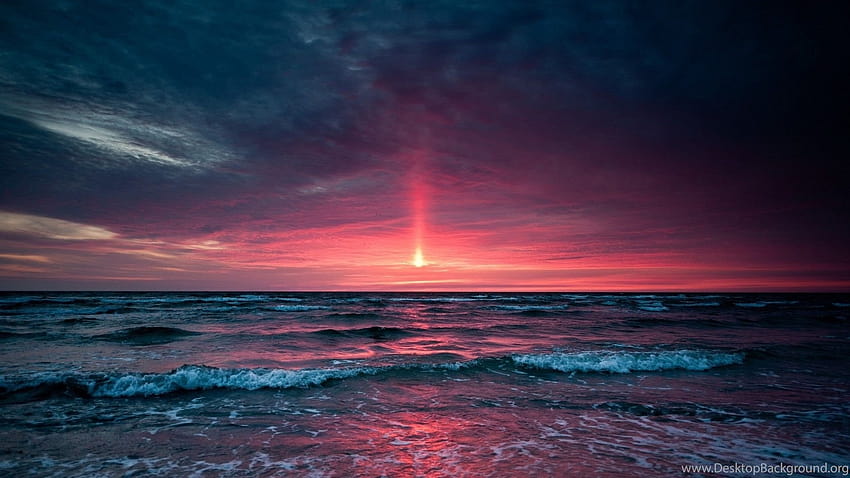Ocean Sunset Backgrounds Of ... Backgrounds, aesthetic ocean pc HD wallpaper  | Pxfuel