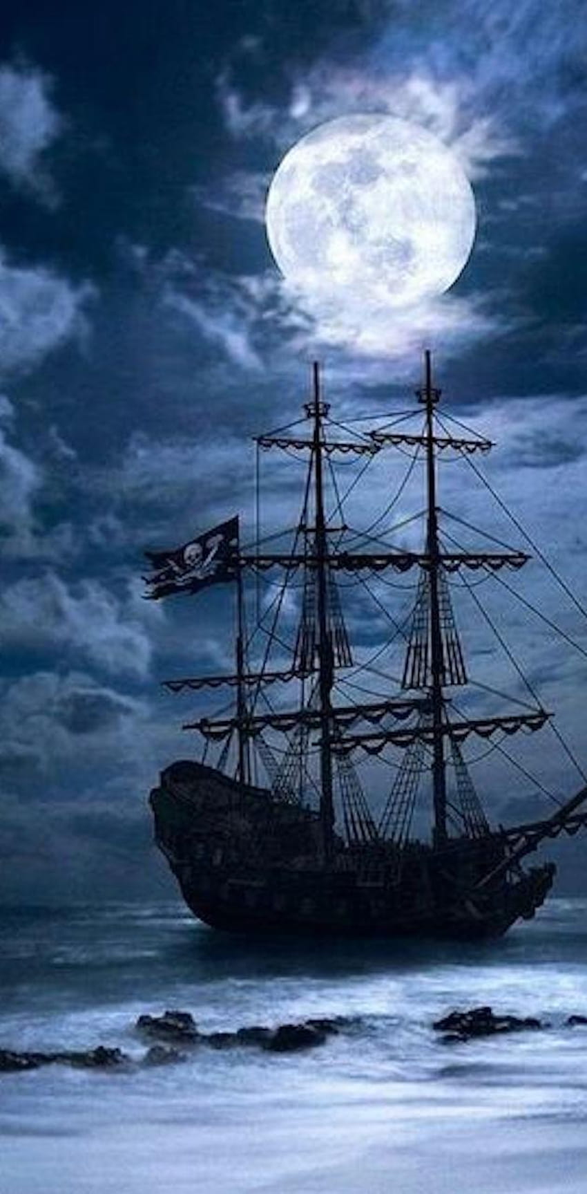 пиратски кораб с тубар, пиратска лодка HD тапет за телефон