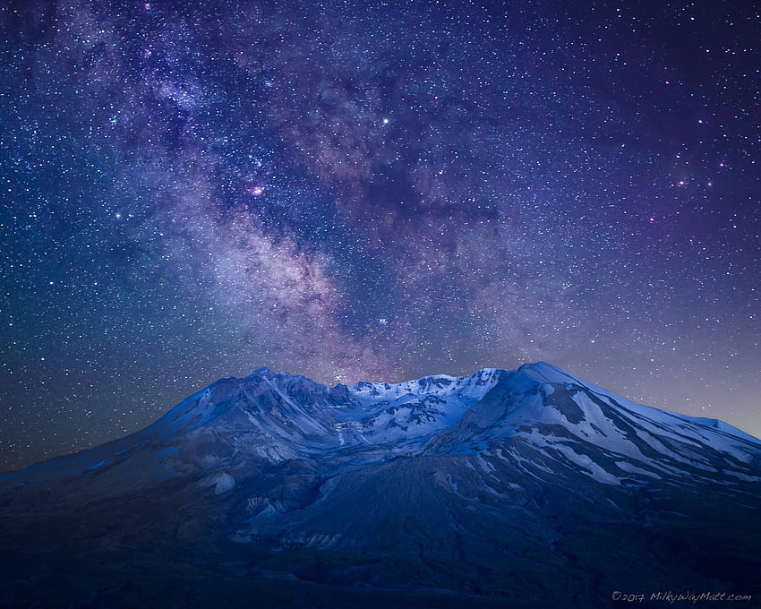Milky Way Erupts from Mount St. Helens in Southern Washington. [OC] 3610x2889, mount st helens HD wallpaper