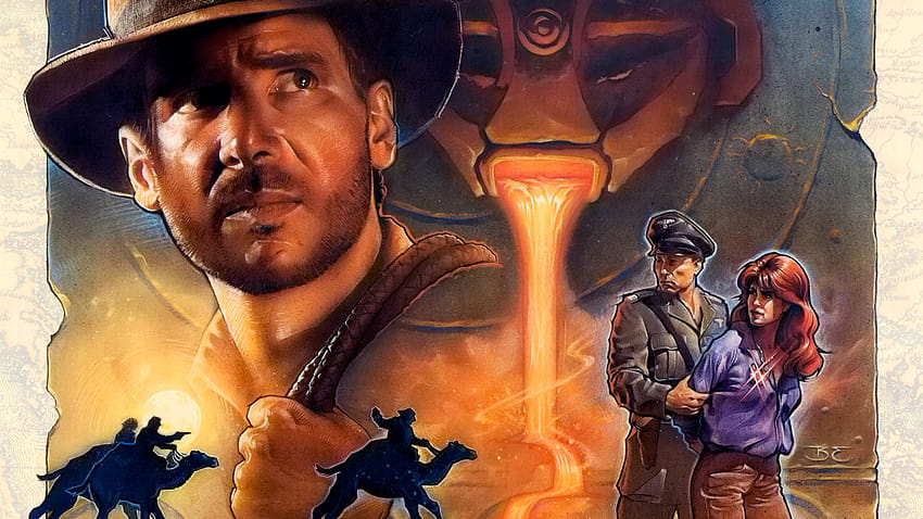 Indiana Jones y el destino de la Atlántida en 1366x768, personajes de la película indiana jones fondo de pantalla