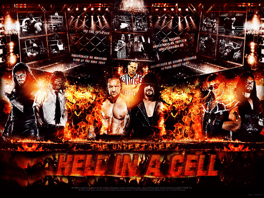 The UnderTaker, wwe hell in a cell HD тапет