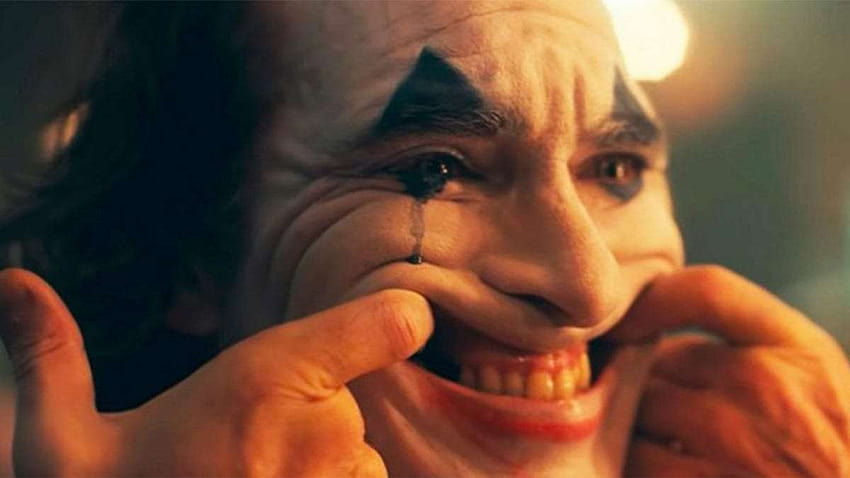 Joker faux sourire, faux visage Fond d'écran HD