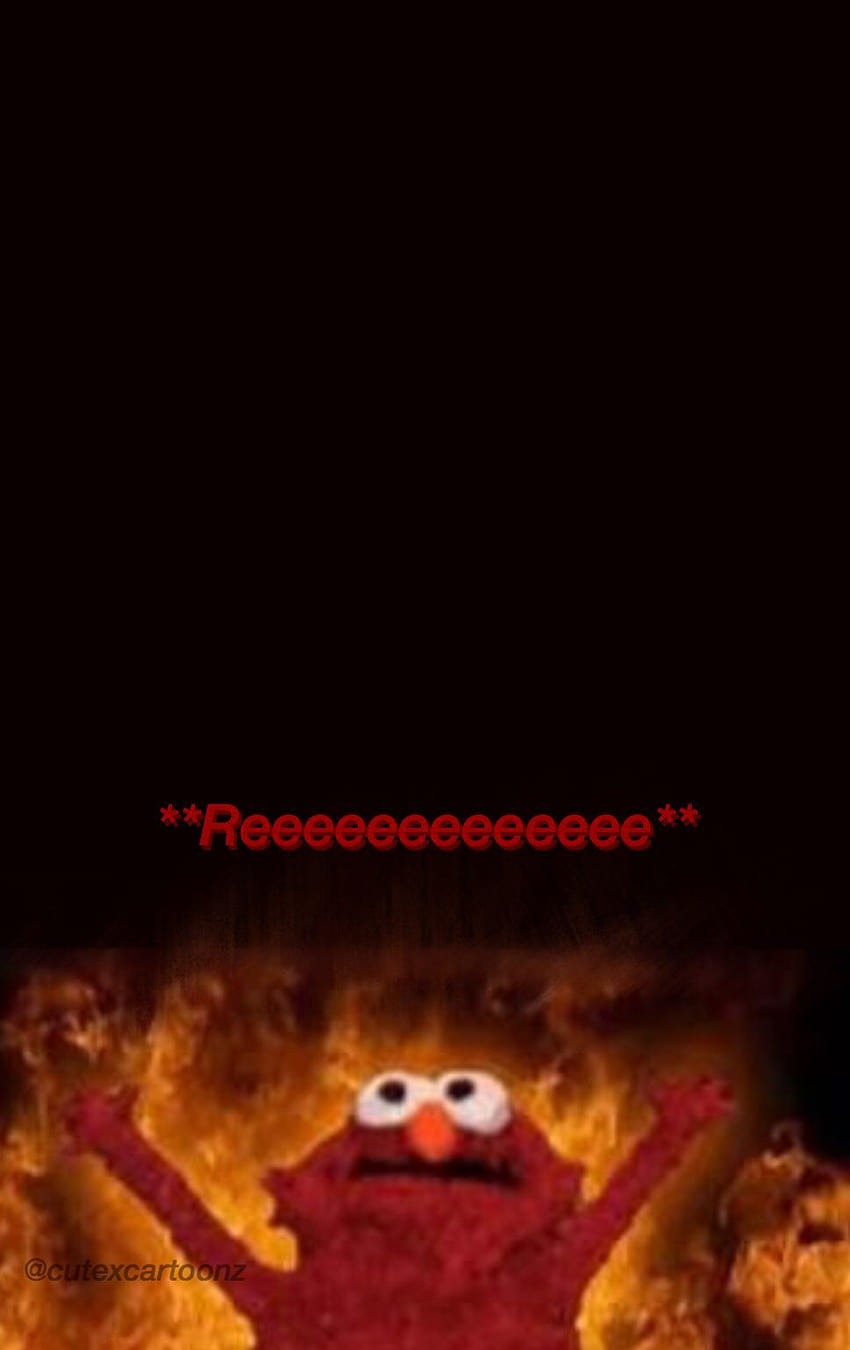 Lustiger Elmo, Elmo in Flammen HD-Handy-Hintergrundbild