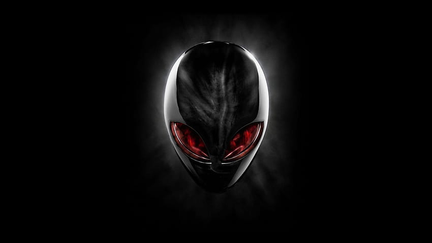 Alienware Red Eyes Logo HD wallpaper