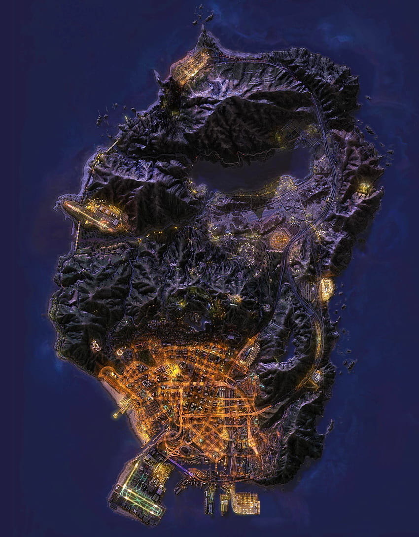 GTA V Karte HD-Handy-Hintergrundbild